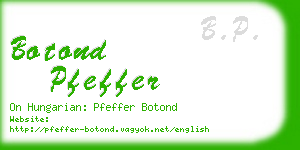 botond pfeffer business card